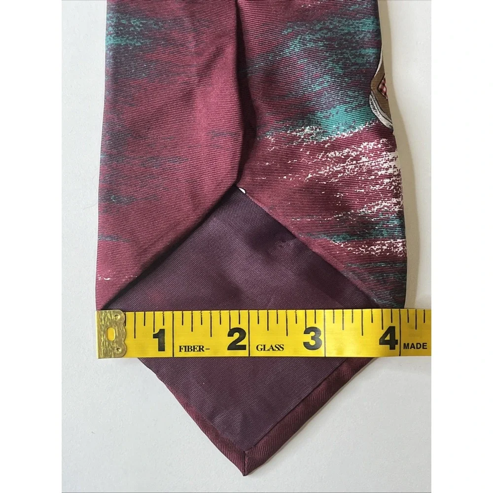 100% Silk Italian‎ Tie Teacher Christmas Santa Clause Golf Zylos George Machado